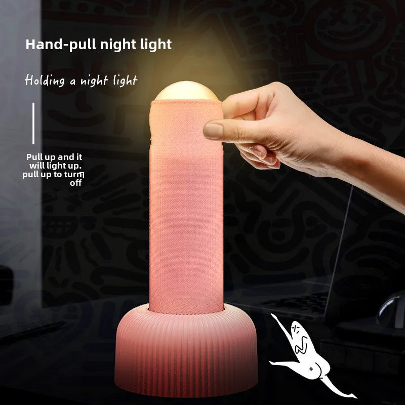 Hand pull night light charging creative bedroom bedside lamp desktop funny birthday gift