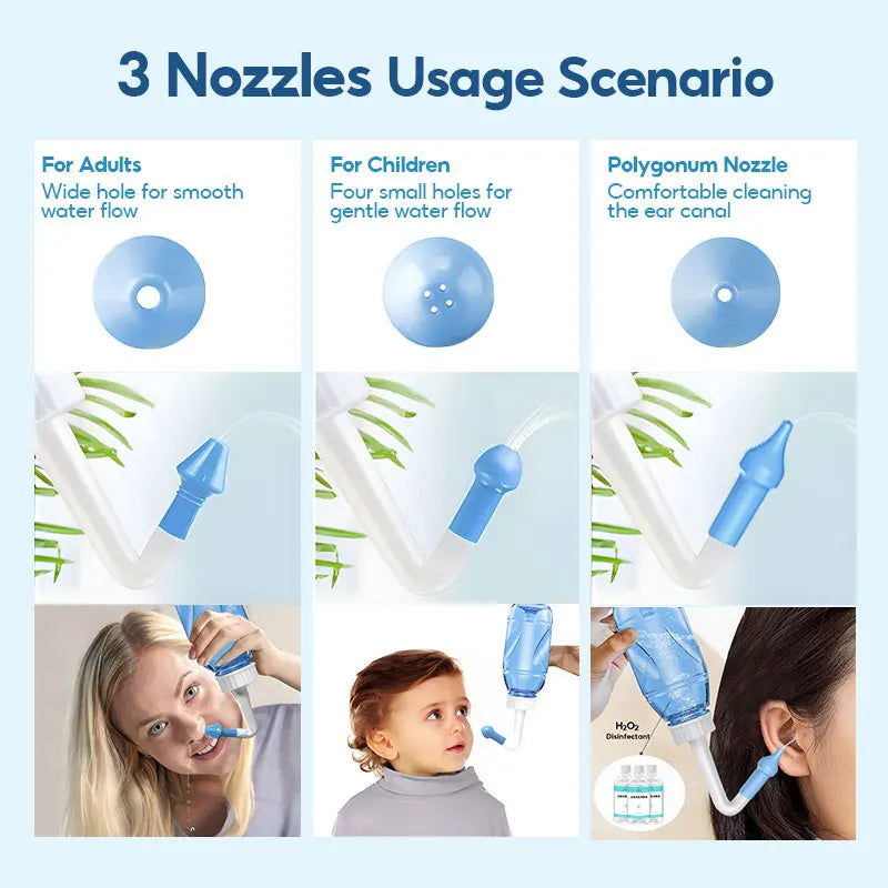 Dr.isla 300ML Nasal irrigator Nasal Rinse Bottle Nasal Wash Cleaner Nose Protector Avoid Allergic Rhinitis Adults Children Neti